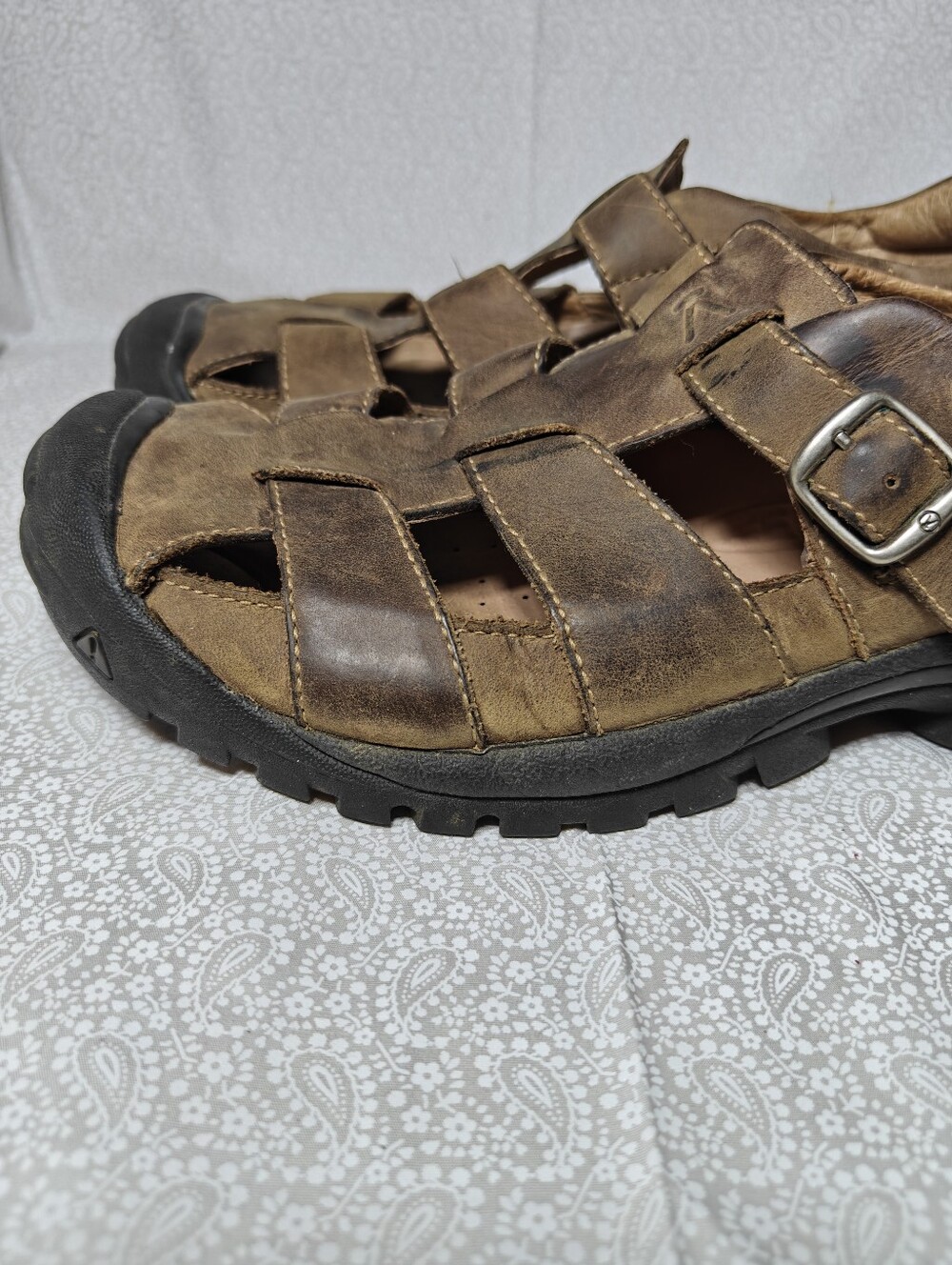 Keen Brown Leather Fisherman Closed Toe Strap Outdoor Walking Womens Shoes Sz 11 - Picture 3 of 9